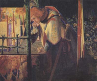 Dante Gabriel Rossetti Sir Galahad at the Ruined Chapel (mk28)